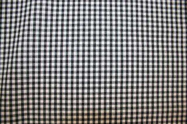 Polycotton Gingham Black 1/8 check